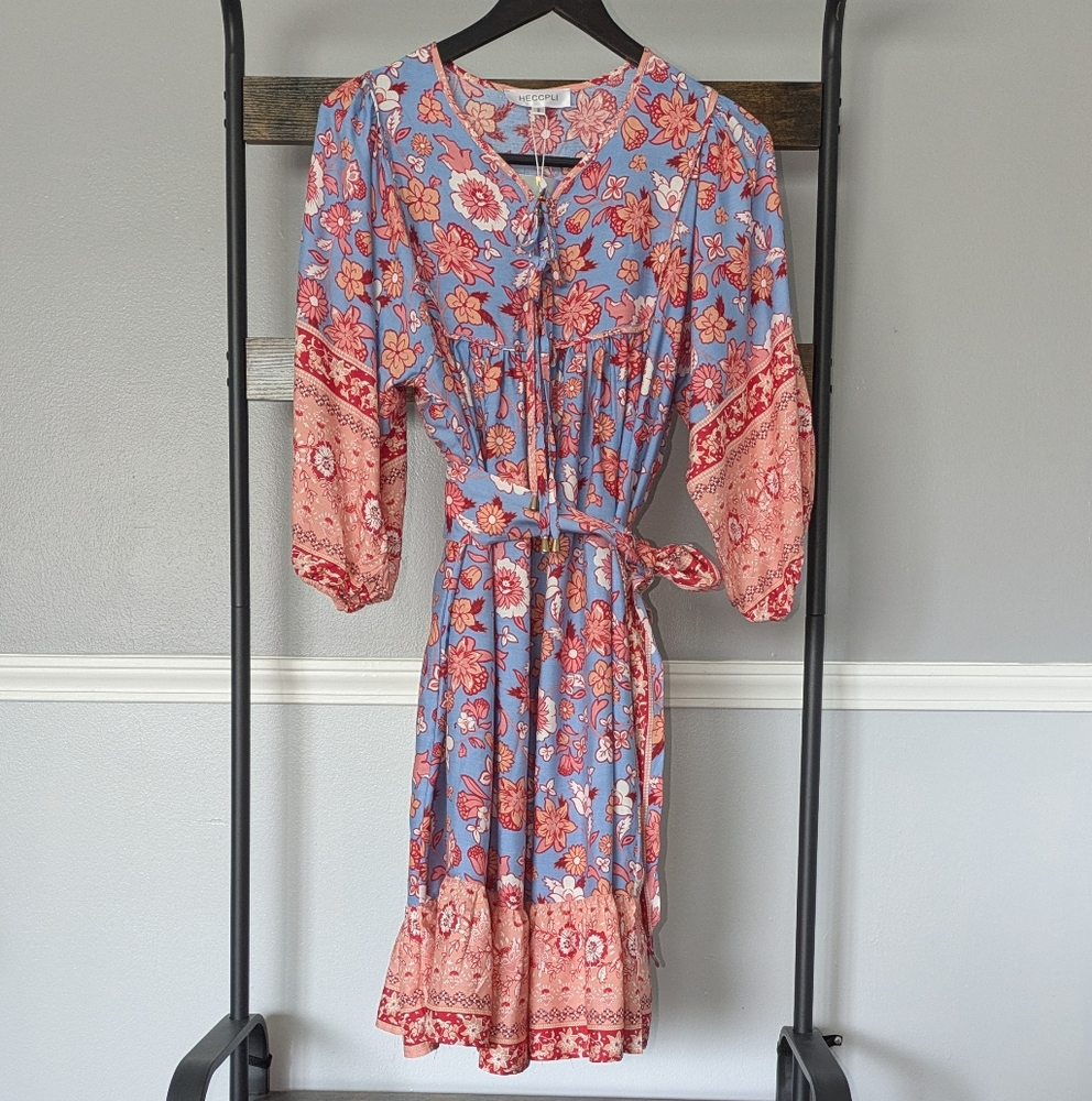 Elegant Floral Long Sleeve Dress 🌺